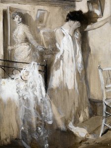 Eva listened aghast, then, sank against the wall sobbing desperately by Cyrus Cuneo